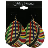 Mi Amore Stripes Dangle-Earrings Gold-Tone/Multicolor