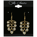 Mi Amore Leaf Dangle-Earrings Gold-Tone