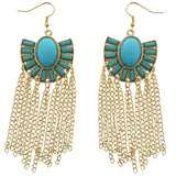 Mi Amore Chain Dangle-Earrings Gold-Tone/Blue