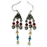 Mi Amore Drop-Dangle-Earrings Silver-Tone/Multicolor