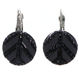 Mi Amore Dangle-Earrings Black/Silver-Tone