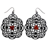 Mi Amore Rose Dangle-Earrings Black/Red