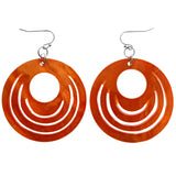 Mi Amore Dangle-Earrings Orange/Silver-Tone