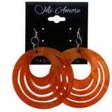 Mi Amore Dangle-Earrings Orange/Silver-Tone