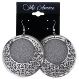 Mi Amore Glitter Dangle-Earrings Silver-Tone