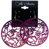 Mi Amore Ombre Flower Dangle-Earrings Purple & Pink