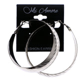 Mi Amore Hoop-Earrings Silver-Tone