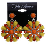 Mi Amore Flower Drop-Dangle-Earrings Yellow/Orange