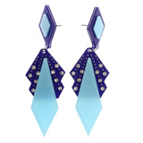 Mi Amore Dangle-Earrings Blue