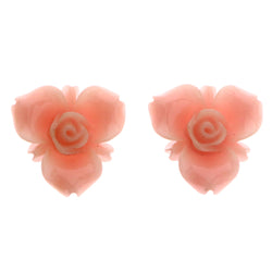 Mi Amore Flower Stud-Earrings Pink