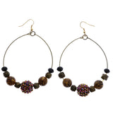 Mi Amore AB Finish Dangle-Earrings Gold-Tone/Purple