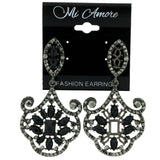 Mi Amore Drop-Dangle-Earrings Silver-Tone/Black