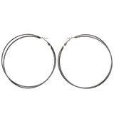 Mi Amore Antiqued Hoop-Earrings Silver-Tone