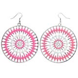 Mi Amore Dangle-Earrings Silver-Tone/Pink