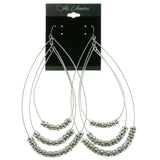 Silver-Tone Metal Dangle-Earrings