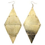 Mi Amore Textured Dangle-Earrings Gold-Tone