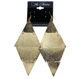 Mi Amore Textured Dangle-Earrings Gold-Tone