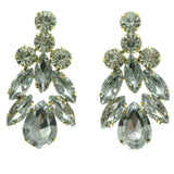 Gold-Tone Dangle-Earrings With Crystal Accents