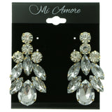 Gold-Tone Dangle-Earrings With Crystal Accents