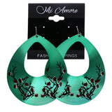 Mi Amore Flower Dangle-Earrings Green/Black