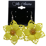 Mi Amore Flower Dangle-Earrings Yellow