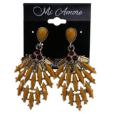 Mi Amore Drop-Dangle-Earrings Yellow/Brown