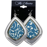 Mi Amore Filigree Dangle-Earrings Silver-Tone/Blue