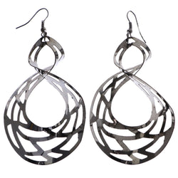 Mi Amore Dangle-Earrings Black/Silver-Tone