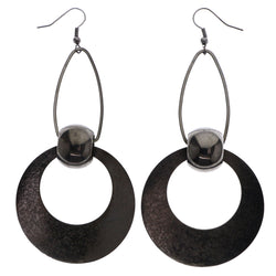 Mi Amore Dangle-Earrings Black/Silver-Tone