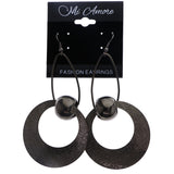 Mi Amore Dangle-Earrings Black/Silver-Tone