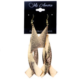 Mi Amore Textured Dangle-Earrings Gold-Tone