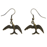 Mi Amore Antiqued Bird Dangle-Earrings Gold-Tone