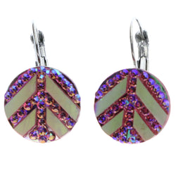 Mi Amore AB Finish Dangle-Earrings Pink