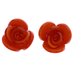 Mi Amore Rose Stud-Earrings Orange