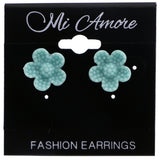 Mi Amore Flower Stud-Earrings Green