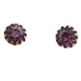 Mi Amore Stud-Earrings Purple/Silver-Tone