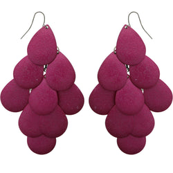 Mi Amore Layered Chandelier-Earrings Pink