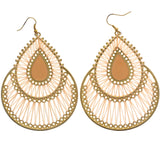 Mi Amore String Dangle-Earrings Gold-Tone/Peach