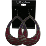 Mi Amore Animal Print Dangle-Earrings Silver-Tone/Purple