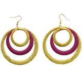 Mi Amore Layered Dangle-Earrings Gold-Tone/Pink