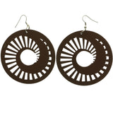 Mi Amore Cut-out Dangle-Earrings Brown