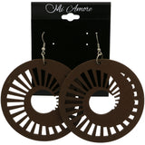 Mi Amore Cut-out Dangle-Earrings Brown