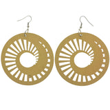 Mi Amore Cut-out Dangle-Earrings Tan