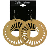 Mi Amore Cut-out Dangle-Earrings Tan