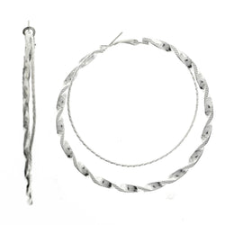 Mi Amore Hoop-Earrings Silver-Tone