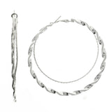 Mi Amore Hoop-Earrings Silver-Tone