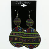 Mi Amore Tribal Print Dangle-Earrings Multicolor