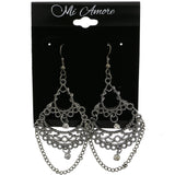 Mi Amore Chain Dangle-Earrings Silver-Tone