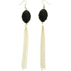 Mi Amore Chain Dangle-Earrings Gold-Tone/Black