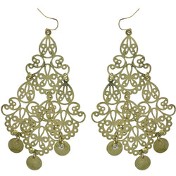 Mi Amore Filigree Dangle-Earrings Gold-Tone